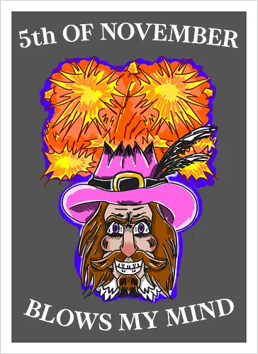 5. November Lustige Feier Guy Fawkes Bonfire Night