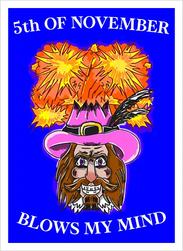 5. November Lustige Feier Guy Fawkes Bonfire Night
