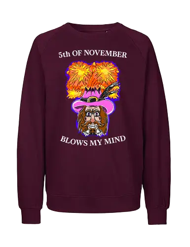5. November Lustige Feier Guy Fawkes Bonfire Night - November, Guy Fawkes, Bonfire Night, Feuerwerk, Ironisch, Lustig, Humor, Spaß, Feier, Party, Britisch, Tradition, Maske, Kult, Geschichte, Erinnerung, Scherz, Witzig, Parodie, Kostüm, Comic, Festival, Herbst, Spaßiges Motiv, Kultfigur - Fairtrade Sweatshirt