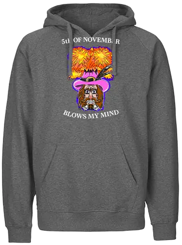 5. November Lustige Feier Guy Fawkes Bonfire Night - November, Guy Fawkes, Bonfire Night, Feuerwerk, Ironisch, Lustig, Humor, Spaß, Feier, Party, Britisch, Tradition, Maske, Kult, Geschichte, Erinnerung, Scherz, Witzig, Parodie, Kostüm, Comic, Festival, Herbst, Spaßiges Motiv, Kultfigur - Fairtrade Hoodie