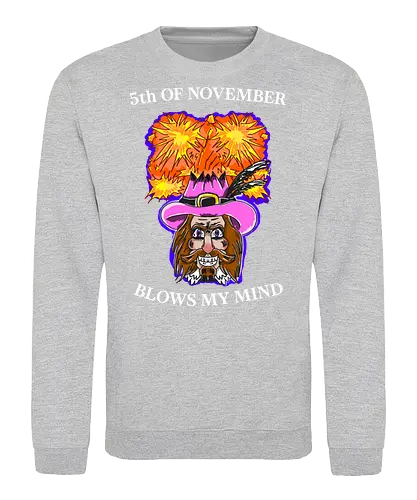 5. November Lustige Feier Guy Fawkes Bonfire Night - November, Guy Fawkes, Bonfire Night, Feuerwerk, Ironisch, Lustig, Humor, Spaß, Feier, Party, Britisch, Tradition, Maske, Kult, Geschichte, Erinnerung, Scherz, Witzig, Parodie, Kostüm, Comic, Festival, Herbst, Spaßiges Motiv, Kultfigur - Sweatshirt