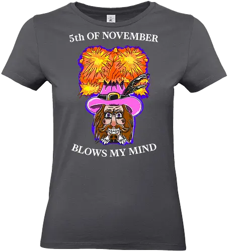5. November Lustige Feier Guy Fawkes Bonfire Night - November, Guy Fawkes, Bonfire Night, Feuerwerk, Ironisch, Lustig, Humor, Spaß, Feier, Party, Britisch, Tradition, Maske, Kult, Geschichte, Erinnerung, Scherz, Witzig, Parodie, Kostüm, Comic, Festival, Herbst, Spaßiges Motiv, Kultfigur - Standard T-Shirt (Frauen)