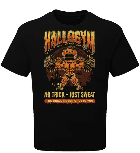 HalloGym - No Trick Just Sweat Gym Halloween Tee for Fitness Lovers