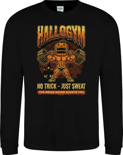 HalloGym - No Trick Just Sweat Gym Halloween Tee for Fitness Lovers