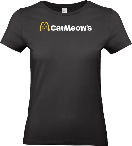 Cat Meow's Vintage Art - cat, woman, food, fast food, funny quote, mashup, funny, funny pop, funnytee, gaming, geek, humor, joke, meme, memes, nerd, parody, television, vintage - Standard T-Shirt (Frauen)