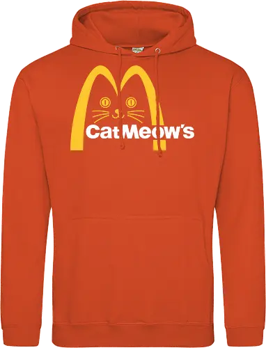 Cat Meow's Parody Art - cat, woman, food, fast food, funny quote, mashup, funny, funny pop, funnytee, gaming, geek, humor, joke, meme, memes, nerd, parody, television, vintage - Standard Hoodie