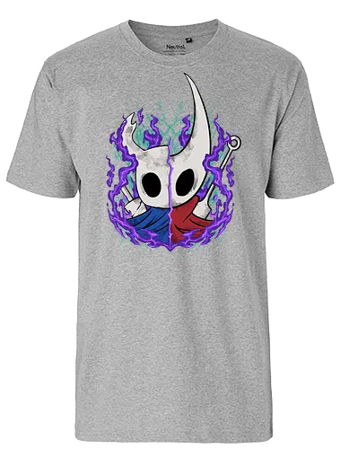 knight and hornet  - awesome, hero, game, silksong, hollowknight, knight, lancer, beetle, insect, adventure, cool - Fairtrade T-Shirt