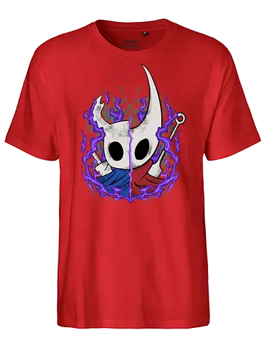 knight and hornet  - awesome, hero, game, silksong, hollowknight, knight, lancer, beetle, insect, adventure, cool - Fairtrade T-Shirt