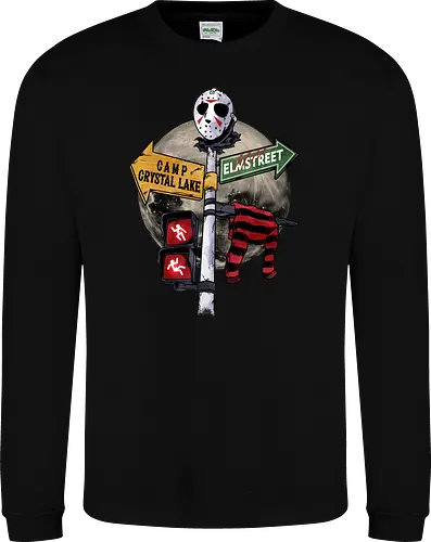 curse land - horror, halloween, jasonvoorhees, freddy krueger, friday13th, horror movies, slasher, halloween town, hocus pocus, elmstreet, nightmare - Sweatshirt
