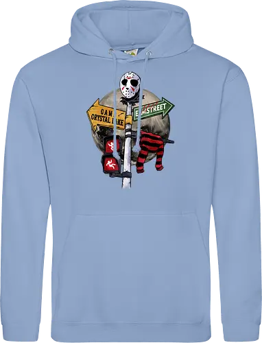 curse land - horror, halloween, jasonvoorhees, freddy krueger, friday13th, horror movies, slasher, halloween town, hocus pocus, elmstreet, nightmare - Standard Hoodie