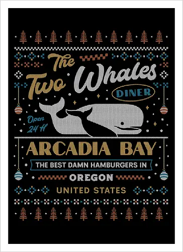 Two Whales Diner Ugly Sweater