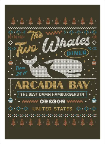 Two Whales Diner Ugly Sweater