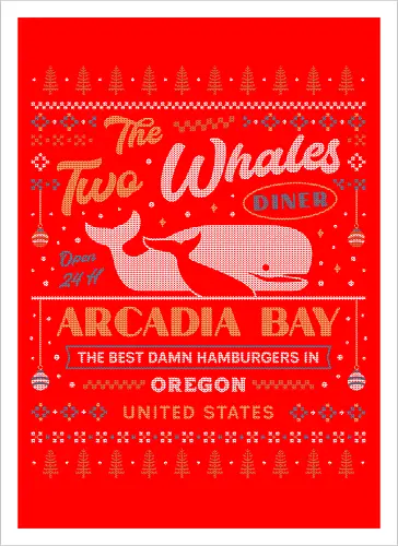 Two Whales Diner Ugly Sweater