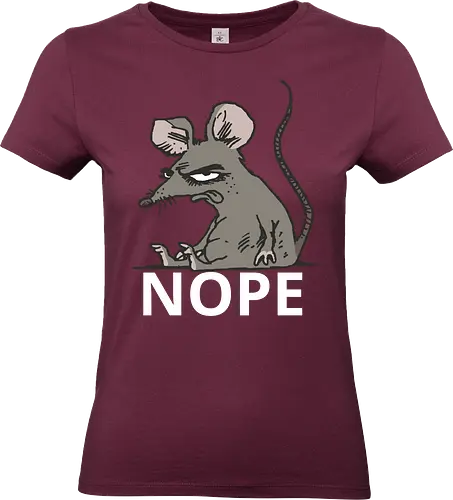  Absolutely Nope Rat - quirky humor, rat lover, expressionist, rejection, Nope, grumpy rat, funny rodent, sarcastic, anti-social, introverted, punk rock, funny animal, t-shirt design, art print, minimalist - Standard T-Shirt (Frauen)