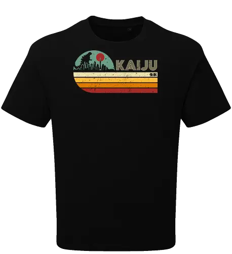 Kaiju vintage - anime, manga, japan, japanese art, retro, vintage, terror movie, great monster, king of the monsters, kaiju, Kaiju - Oversize T-Shirt