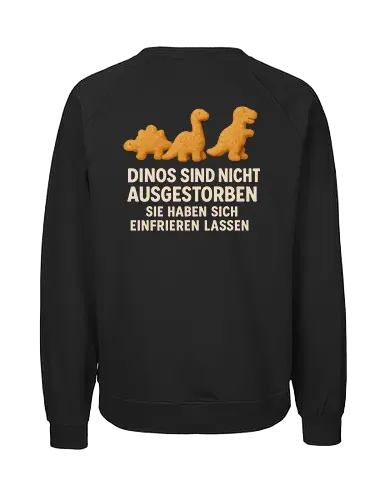 NuggetBack - Simlow, Twitch, Streamer, Katze, Chaos, Liebe, Herz, Dino - Fairtrade Sweatshirt
