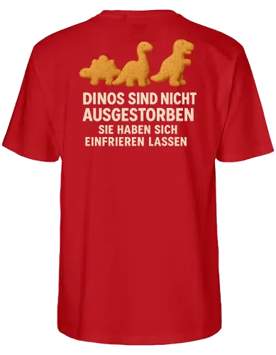 NuggetBack - Simlow, Twitch, Streamer, Katze, Chaos, Liebe, Herz, Dino - Fairtrade T-Shirt