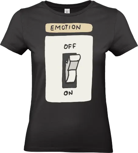 Emotion: OFF - Emotion off, light switch, minimalist, funny graphic, sarcastic, introvert, emotional control, mental health humor, t-shirt design, art print, relatable, coping mechanism, simple art, overwhelmed, shutdown - Standard T-Shirt (Frauen)