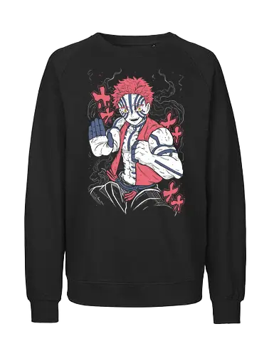 Akaza Demon - Slayer - Kawaii, Demon, Anime, Manga, Tokyo, Angry, Japanese Art, Aesthetic, Manga Style, Zylixzen, Aggressive, Gamer, Otaku, Gift, Cool - Fairtrade Sweatshirt