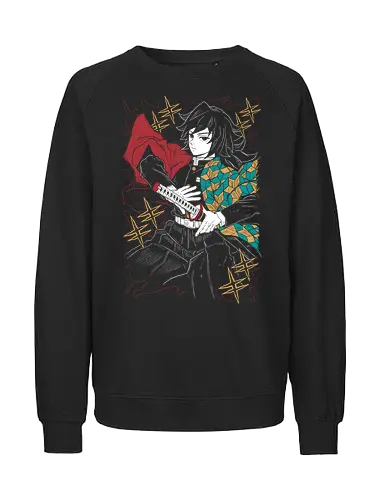 Giyu Tomioka Demon - Slayer - Kawaii, Demon, Anime, Manga, Tokyo, Angry, Japanese Art, Aesthetic, Manga Style, Zylixzen, Aggressive, Gamer, Otaku, Gift, Cool - Fairtrade Sweatshirt