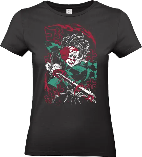 Tanjiro Kamado Demon - Slayer - Kawaii, Demon, Anime, Manga, Tokyo, Angry, Japanese Art, Aesthetic, Manga Style, Zylixzen, Aggressive, Gamer, Otaku, Gift, Cool - Standard T-Shirt (Frauen)