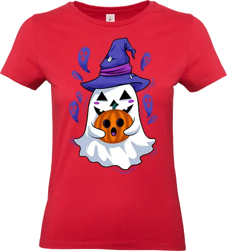 reverse face  - horror, halloween, cool, cute, fun, funny, planet, galaxy, ghost, pumpkin, spooky, scary - Standard T-Shirt (Frauen)