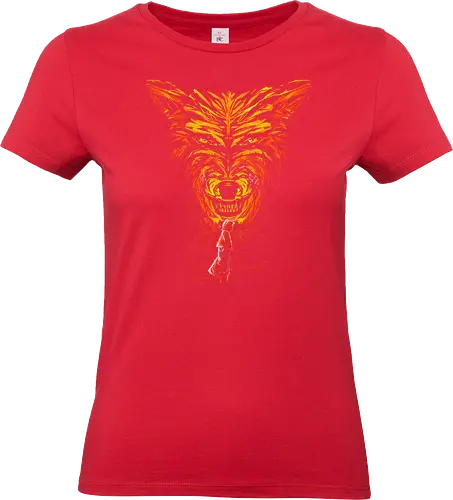 Into the woods - red little hood, wolf, fairy tale - Standard T-Shirt (Frauen)