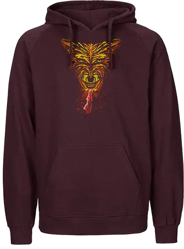Into the woods - red little hood, wolf, fairy tale - Fairtrade Hoodie