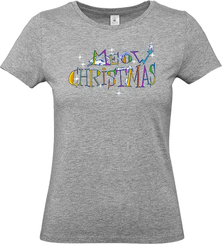 Meow christmas - cats, christmas, merry christmas, typography - Standard T-Shirt (Frauen)