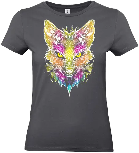 Mystical fox - fox, ornamental, nature, flowers, decorative, surreal - Standard T-Shirt (Frauen)
