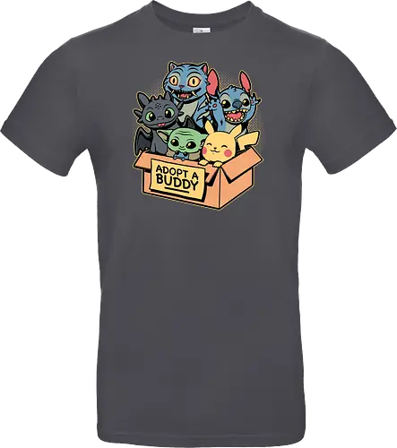 Adopt Geek Pet - Video Game, Game, Japanese, Korean, Tv Show, Animation, Tiger, Viking, Dragon, Cute, Pet, Animal, Adoption, Adopt, Pet Adoption, Buddy, Kpop, rat, extraterrestrial - Standard T-Shirt
