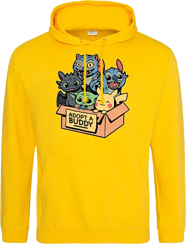 Adopt Geek Pet - Video Game, Game, Japanese, Korean, Tv Show, Animation, Tiger, Viking, Dragon, Cute, Pet, Animal, Adoption, Adopt, Pet Adoption, Buddy, Kpop, rat, extraterrestrial - Standard Hoodie
