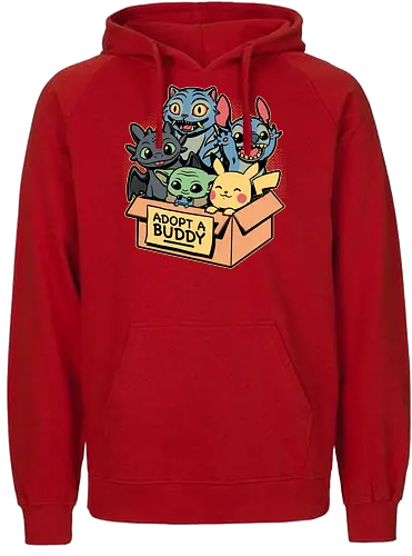 Adopt Geek Pet - Video Game, Game, Japanese, Korean, Tv Show, Animation, Tiger, Viking, Dragon, Cute, Pet, Animal, Adoption, Adopt, Pet Adoption, Buddy, Kpop, rat, extraterrestrial - Fairtrade Hoodie
