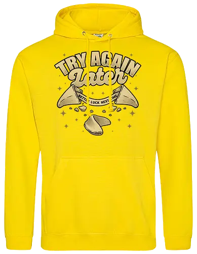 Ironic Fortune Cookie - Irony, Sarcasm, Chinese, Fortune Cookie, Fortune, Fortune Teller, Joke, Fun, Funny, Dad Joke, Pun, Better, Luck - Standard Hoodie