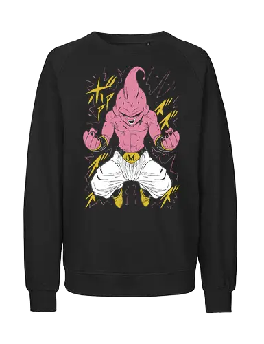 Kid Buu Ball - Dragon Z - Kawaii, Anime, Manga, Tokyo, Angry, Japanese Art, Aesthetic, Manga Style, Zylixzen, Aggressive, Gamer, Otaku, Gift, Cool - Fairtrade Sweatshirt