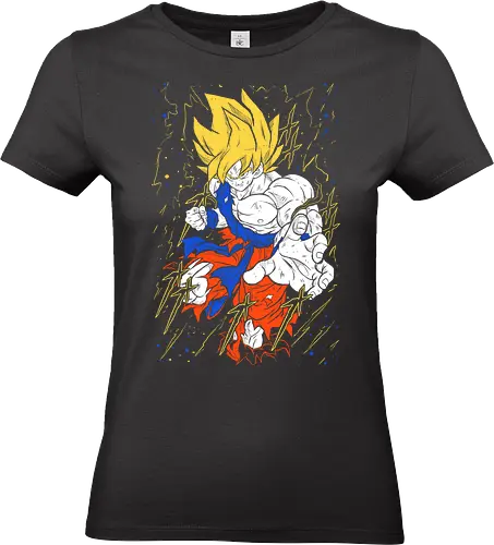 Son Goku Super Saiyan 2 Ball - Dragon Z - Kawaii, Anime, Manga, Tokyo, Angry, Japanese Art, Aesthetic, Manga Style, Zylixzen, Aggressive, Gamer, Otaku, Gift, Cool - Standard T-Shirt (Frauen)
