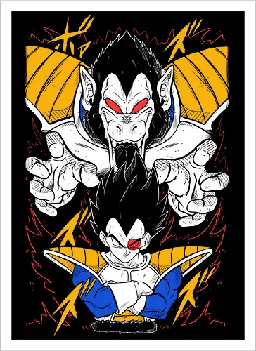 Vegeta and The Great Ape Oozaru Ball - Dragon Z