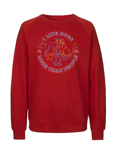 I like dogs more than people - Fairtrade Sweatshirt