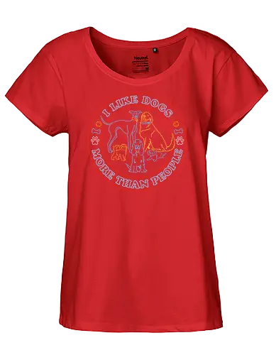 I like dogs more than people - Fairtrade Girl Shirt