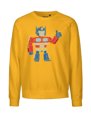 Optimus Prime Thumb Up - Transformers G1 Leader - Optimus Prime, Transformers G1, Autobot, Thumbs Up, Robot, Retro Cartoon, '80s, Geek, Nerd, Pop Culture, Leader, Classic Print, Thumb Up, Cartoon - Fairtrade Sweatshirt