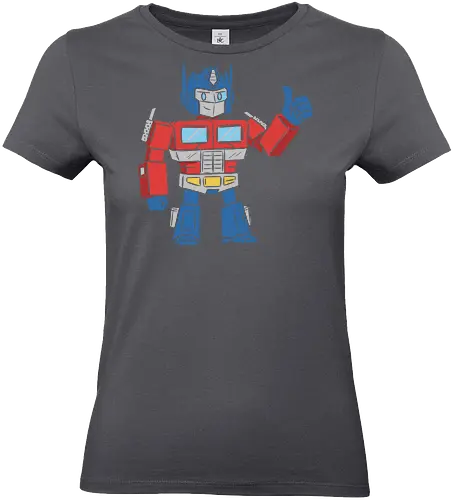 Optimus Prime Thumb Up - Transformers G1 Leader - Optimus Prime, Transformers G1, Autobot, Thumbs Up, Robot, Retro Cartoon, '80s, Geek, Nerd, Pop Culture, Leader, Classic Print, Thumb Up, Cartoon - Standard T-Shirt (Frauen)