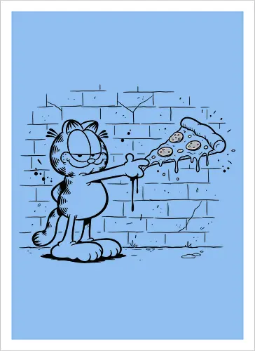 Graffiti Orange Cat's Slice