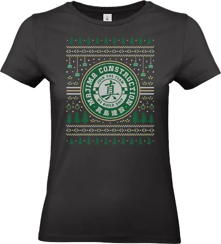 Majima Construction Ugly Sweater - yakuza, goro majima, ono michio, kiryu kazuma, ryu ga gotoku, yakuza like a dragon, ichiban, like a dragon ishin, kazuma kiryu, video game, gaming, gamer, majima construction, ugly christmas sweater, pirate in hawaii, christmas, xmas - Standard T-Shirt (Frauen)
