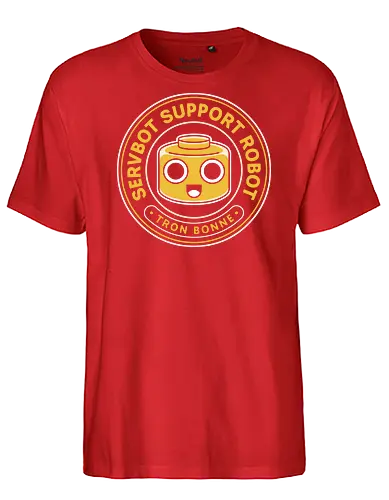 Servbot Vintage Crest - Gaming, dead rising, frank west, tron bonne, zombrex, servbot, video game, gaming, gamer, survival horror, willamette parkview mall, Horror, biohazard, megaman, arcade - Fairtrade T-Shirt