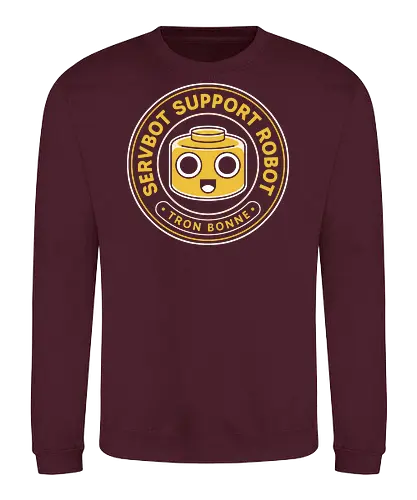 Servbot Vintage Crest - Gaming, dead rising, frank west, tron bonne, zombrex, servbot, video game, gaming, gamer, survival horror, willamette parkview mall, Horror, biohazard, megaman, arcade - Sweatshirt