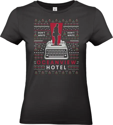 Dont Write Ugly Sweater - alan wake, cauldron lake, bright falls, video game, gaming, gamer, control, american nightmare, night springs, alan wake 2, alan wake ii, deer fest, oh deer diner, coffee thermos, ugly christmas sweater, christmas, xmas - Standard T-Shirt (Frauen)