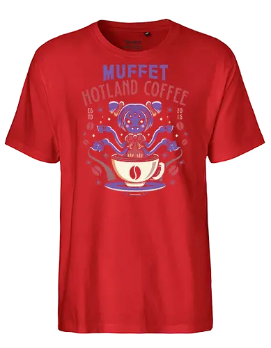 Muffet Hotland Coffee - Tale, deltarune, muffet, sans, spider cider, indie game, video game, gaming, rpg, flowey, mettaton, gamer, papyrus, toriel, asgore - Fairtrade T-Shirt