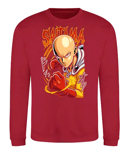 Serious Punch Man - One-Punch Man, Serious Punch, Caped Baldy, anime, manga, hero, fan art, t-shirt design, art print, cool anime art, geek art, stylish, overpowered, Shonen, action graphic - Sweatshirt