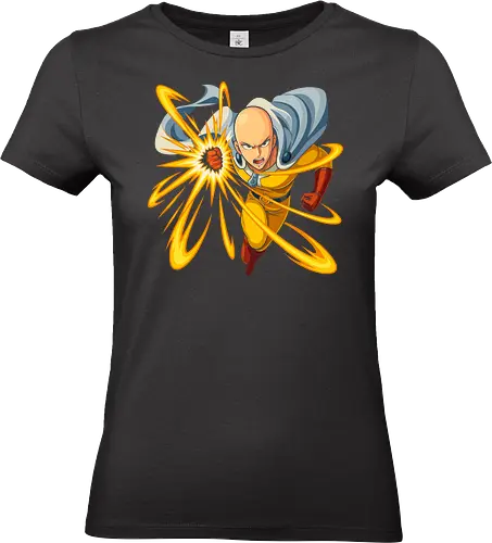  The One Punch Dash - Saitama, One-Punch Man, One Punch, Caped Baldy, anime, manga, hero, fan art, t-shirt design, art print, cool anime art, geek art, dynamic, action graphic, overpowered, Shonen - Standard T-Shirt (Frauen)