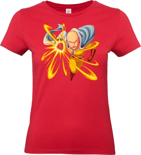  The One Punch Dash - Saitama, One-Punch Man, One Punch, Caped Baldy, anime, manga, hero, fan art, t-shirt design, art print, cool anime art, geek art, dynamic, action graphic, overpowered, Shonen - Standard T-Shirt (Frauen)
